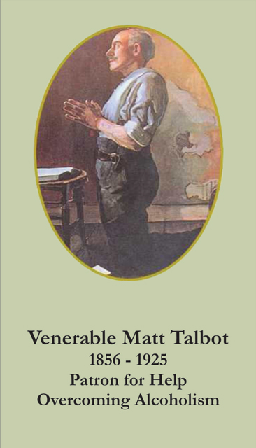 Venerable Matt Talbot Patron Against Alcoholism Prayer Card